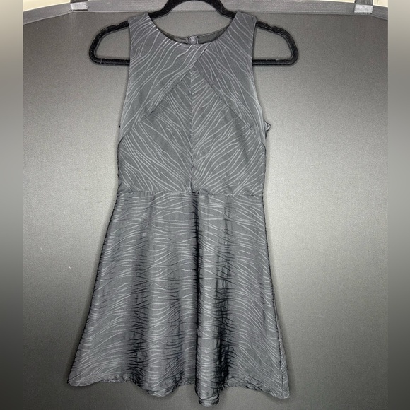 Xhilaration Black Mini Dress with Textured Pattern - Picture 1 of 7